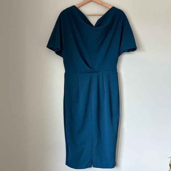 Blue Alexa Admor Midi Dress with Cowl Neckline - Picture 2 of 3